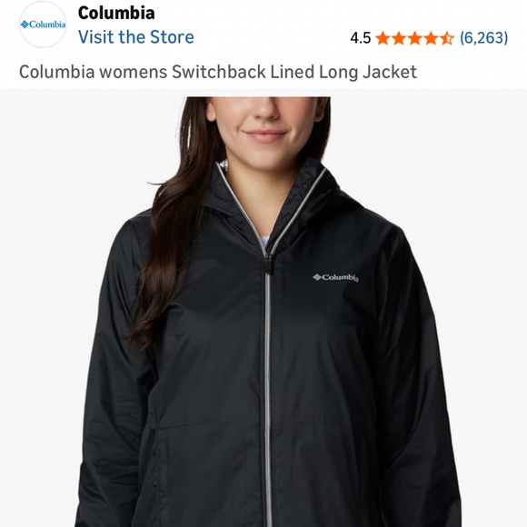 Columbia Switchback 3X Lined Long Rain Jacket - Picture 8 of 8